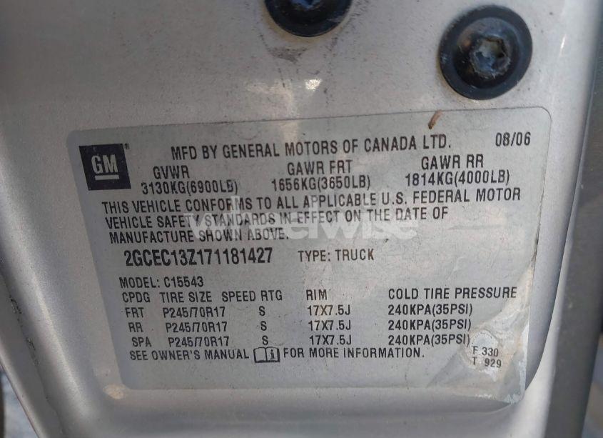 Photo 9 of 2007 Chevrolet Silverado 1500 CLASSIC LT1 (VIN 2GCEC13Z171181427)