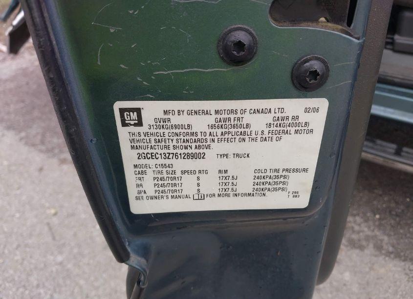 Photo 9 of 2006 Chevrolet Silverado 1500 LT1 (VIN 2GCEC13Z761289002)