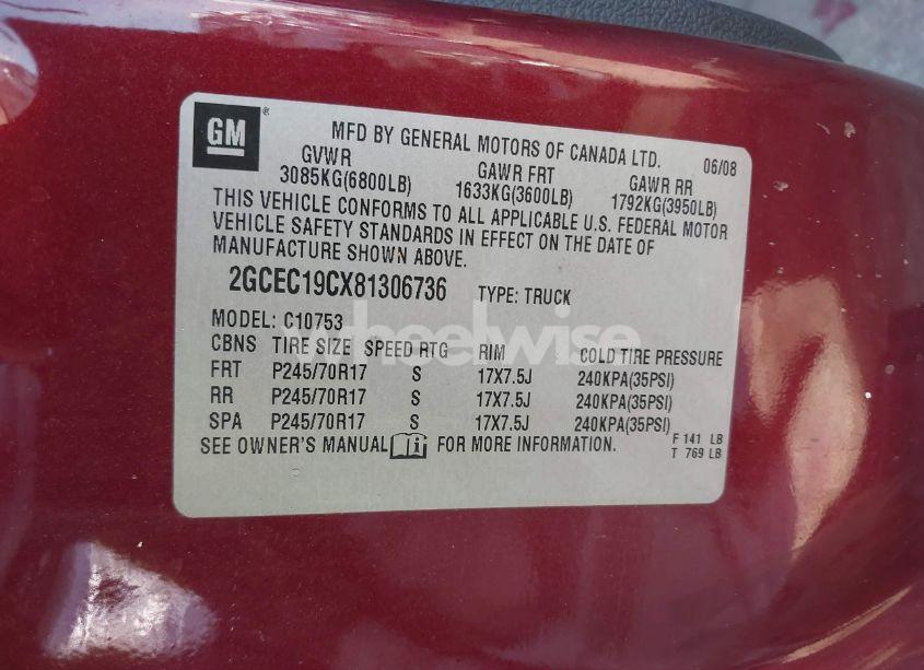 Photo 9 of 2008 Chevrolet Silverado 1500 LT1 (VIN 2GCEC19CX81306736)