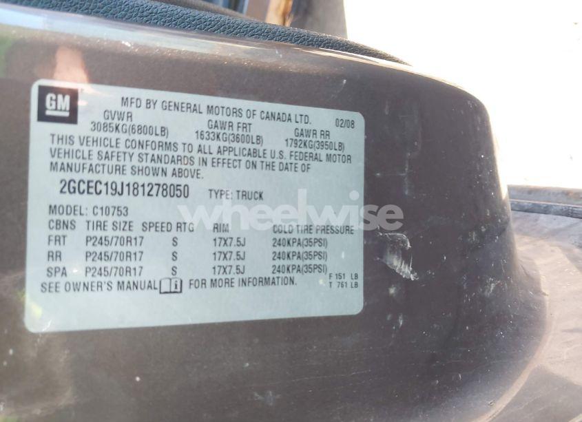 Photo 9 of 2008 Chevrolet Silverado 1500 LT1 (VIN 2GCEC19J181278050)