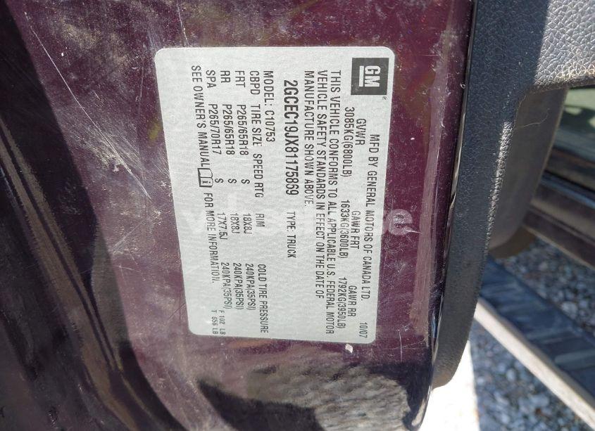 Photo 9 of 2008 Chevrolet Silverado 1500 LT1 (VIN 2GCEC19JX81175869)