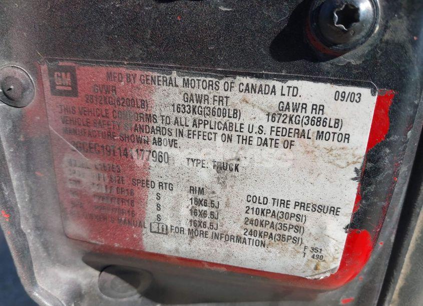 Photo 9 of 2004 Chevrolet Silverado 1500 LS (VIN 2GCEC19T141177960)