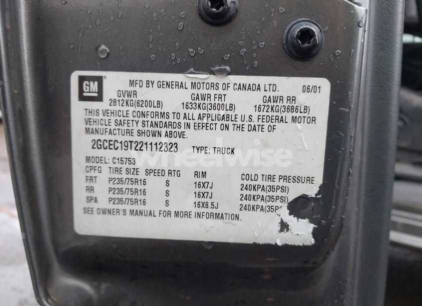 Photo 9 of 2002 Chevrolet Silverado 1500 LS (VIN 2GCEC19T221112323)