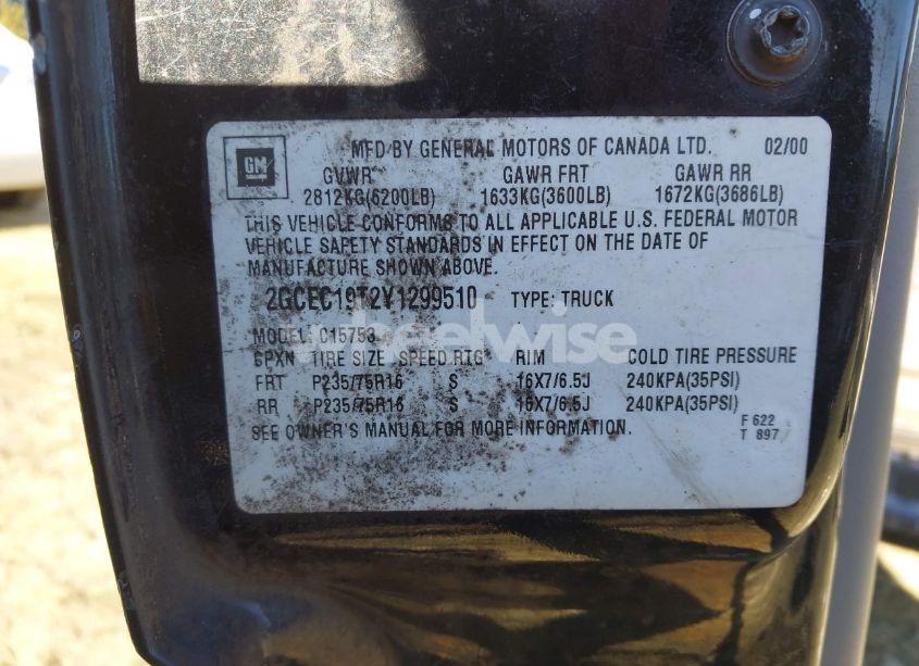 Photo 9 of 2000 Chevrolet Silverado 1500 LS (VIN 2GCEC19T2Y1299510)