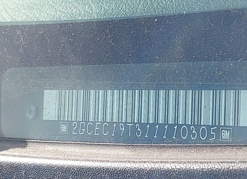 Photo 9 of 2001 Chevrolet Silverado 1500 LS (VIN 2GCEC19T311110305)