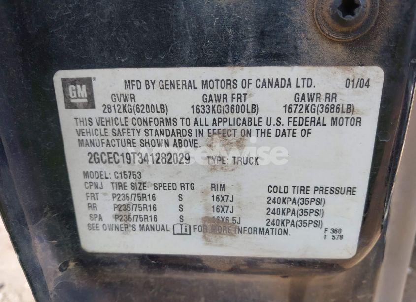 Photo 9 of 2004 Chevrolet Silverado 1500 LS (VIN 2GCEC19T341282029)