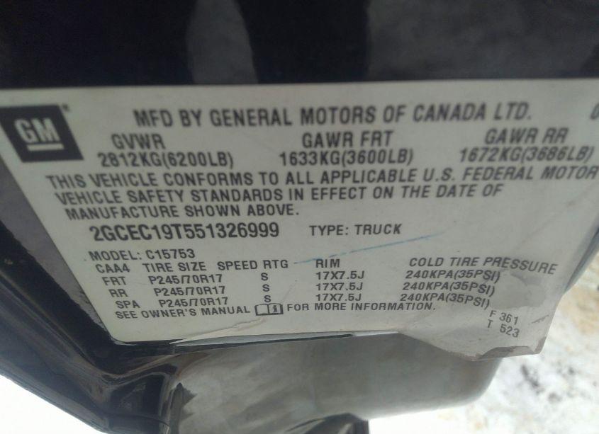 Photo 9 of 2005 Chevrolet Silverado 1500 WORK TRUCK (VIN 2GCEC19T551326999)