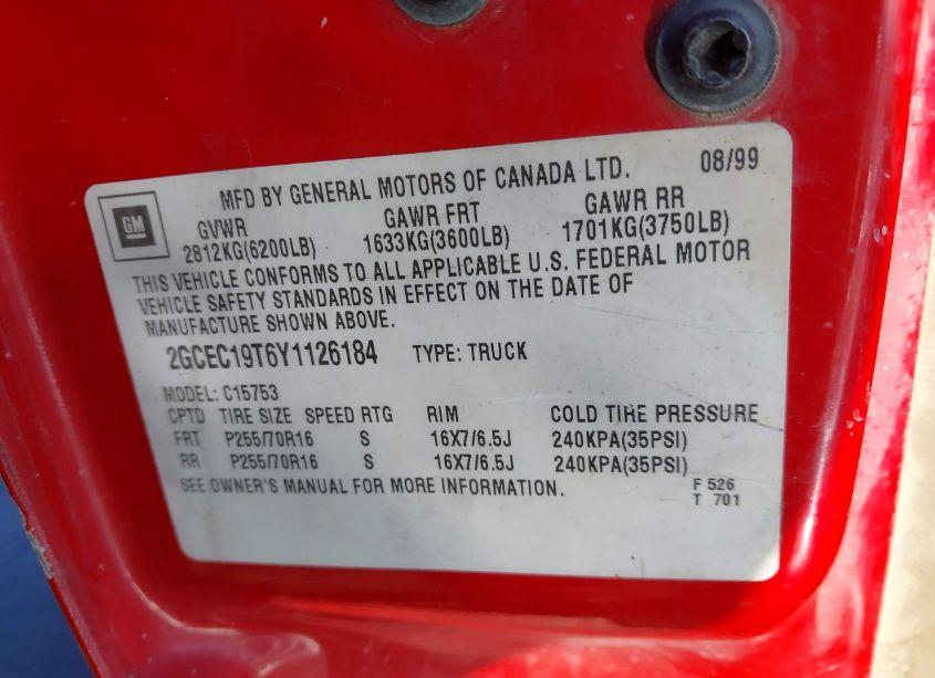 Photo 9 of 2000 Chevrolet Silverado 1500 LS (VIN 2GCEC19T6Y1126184)