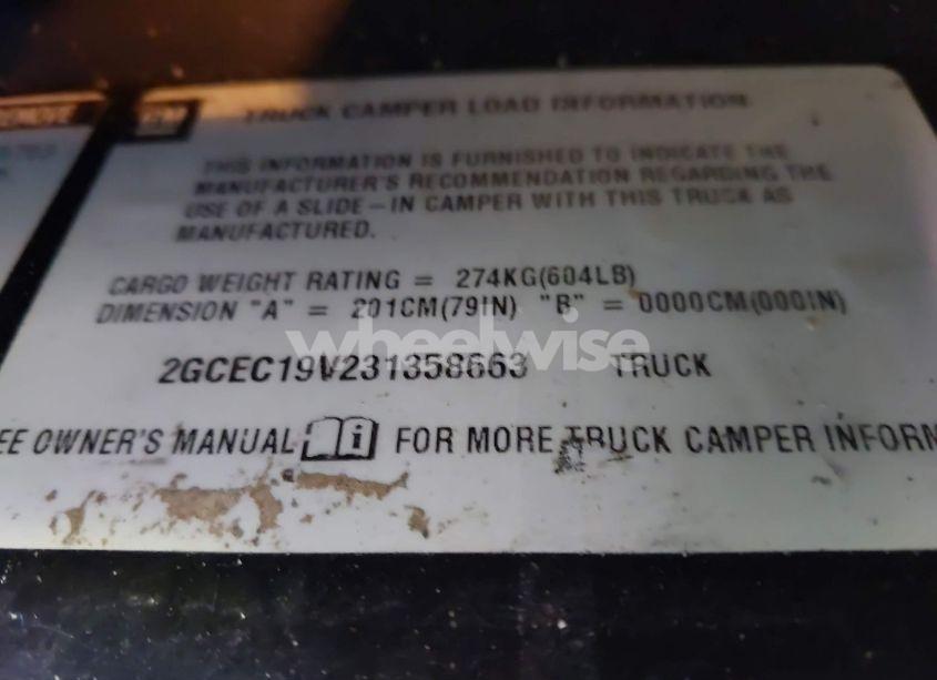 Photo 9 of 2003 Chevrolet Silverado 1500 LS (VIN 2GCEC19V231358663)