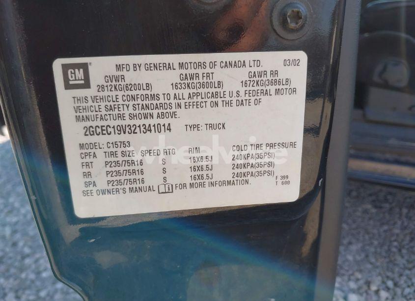 Photo 9 of 2002 Chevrolet Silverado 1500 LS (VIN 2GCEC19V321341014)