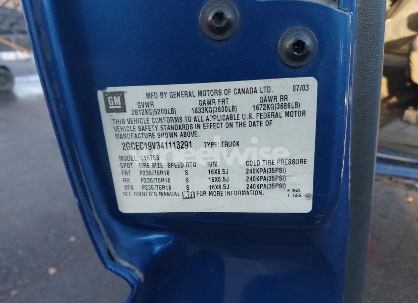 Photo 9 of 2004 Chevrolet Silverado 1500 LS (VIN 2GCEC19V341113291)