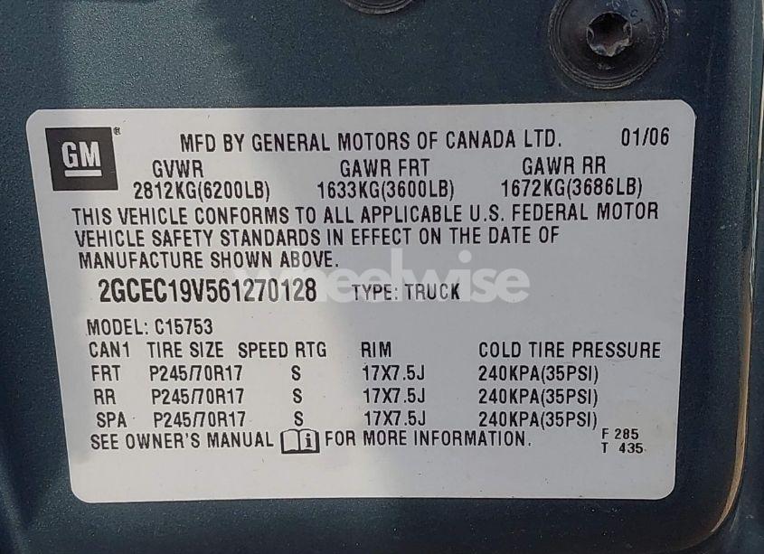 Photo 9 of 2006 Chevrolet Silverado 1500 LT1 (VIN 2GCEC19V561270128)