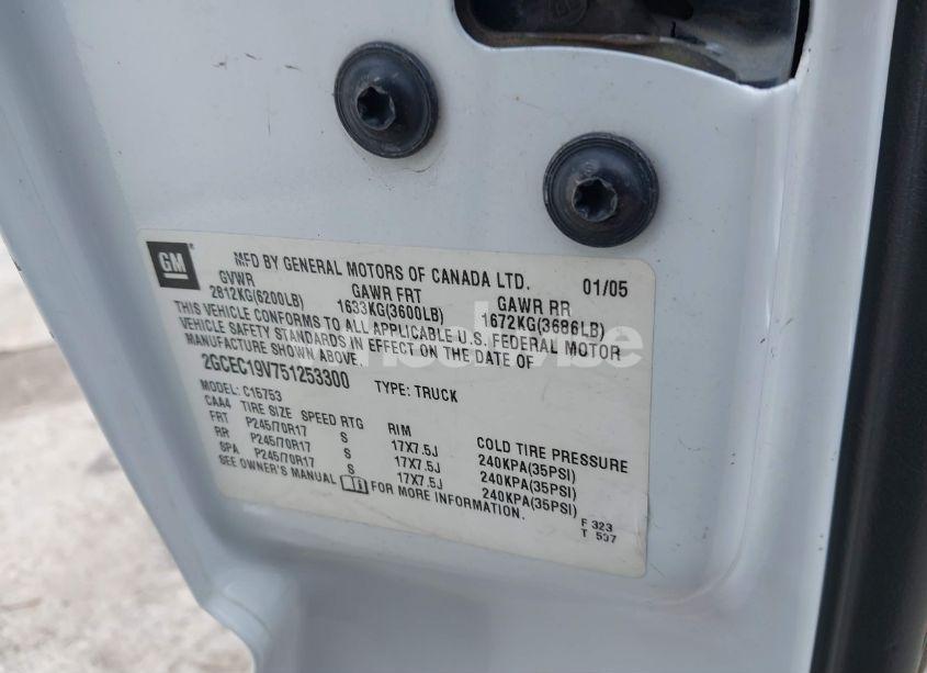 Photo 9 of 2005 Chevrolet Silverado 1500 LS (VIN 2GCEC19V751253300)