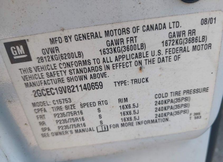 Photo 9 of 2002 Chevrolet Silverado 1500 LS (VIN 2GCEC19V821140659)