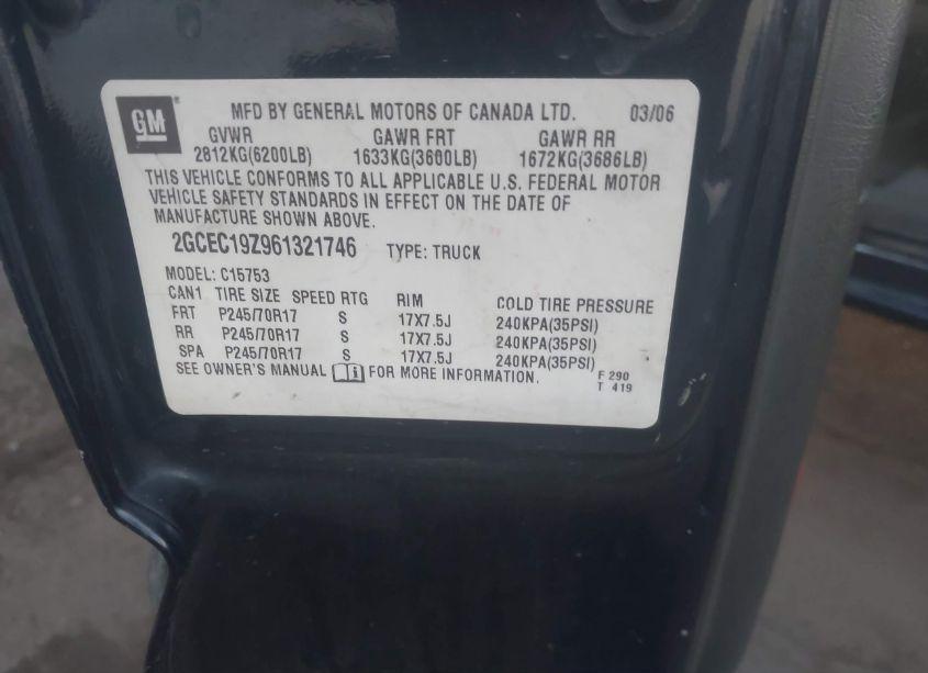 Photo 9 of 2006 Chevrolet Silverado 1500 LT1 (VIN 2GCEC19Z961321746)