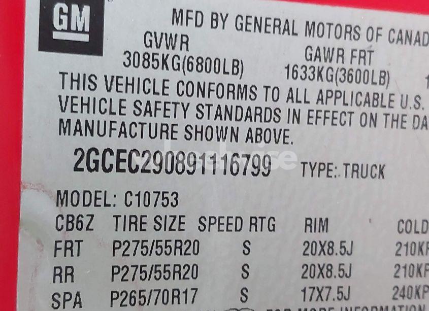 Photo 9 of 2009 Chevrolet Silverado 1500 LT (VIN 2GCEC290891116799)