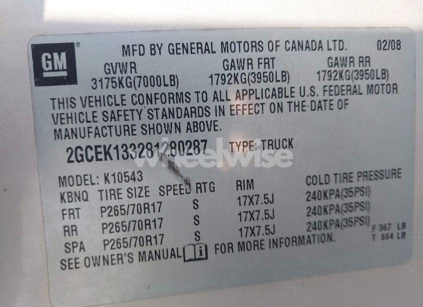 Photo 9 of 2008 Chevrolet Silverado 1500 LT1 (VIN 2GCEK133281280287)