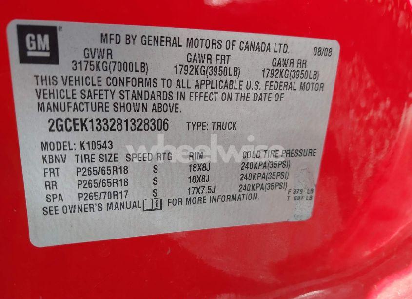 Photo 9 of 2008 Chevrolet Silverado 1500 LT1 (VIN 2GCEK133281328306)