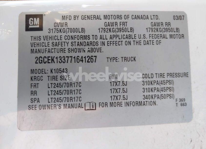 Photo 9 of 2007 Chevrolet Silverado 1500 LT1 (VIN 2GCEK133771641267)