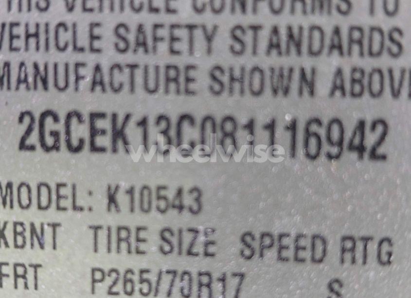 Photo 9 of 2008 Chevrolet Silverado 1500 LT1 (VIN 2GCEK13C081116942)