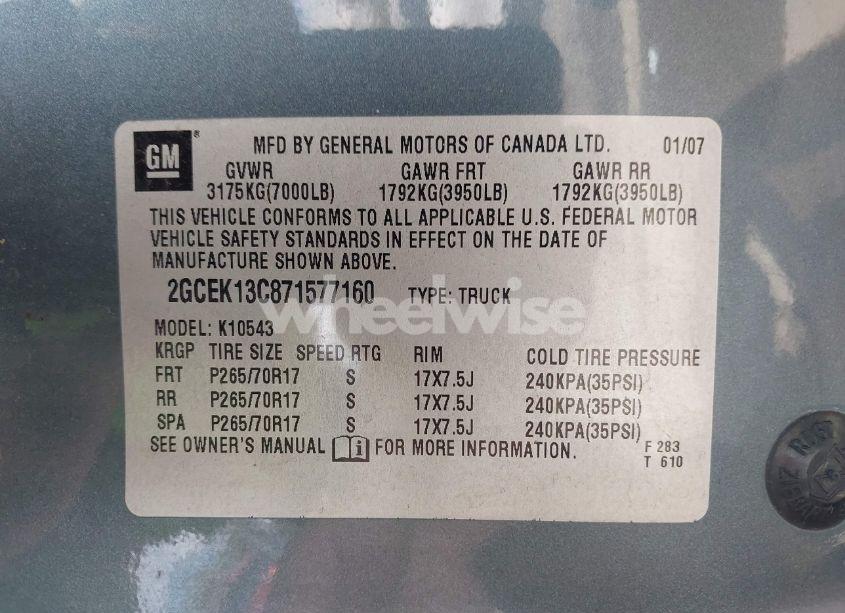 Photo 9 of 2007 Chevrolet Silverado 1500 LT1 (VIN 2GCEK13C871577160)