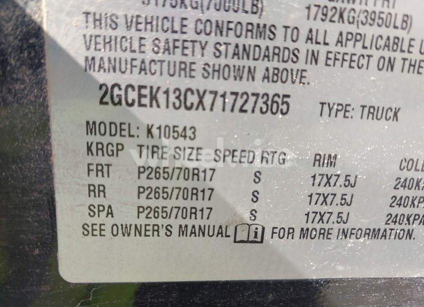 Photo 9 of 2007 Chevrolet Silverado 1500 LS (VIN 2GCEK13CX71727365)