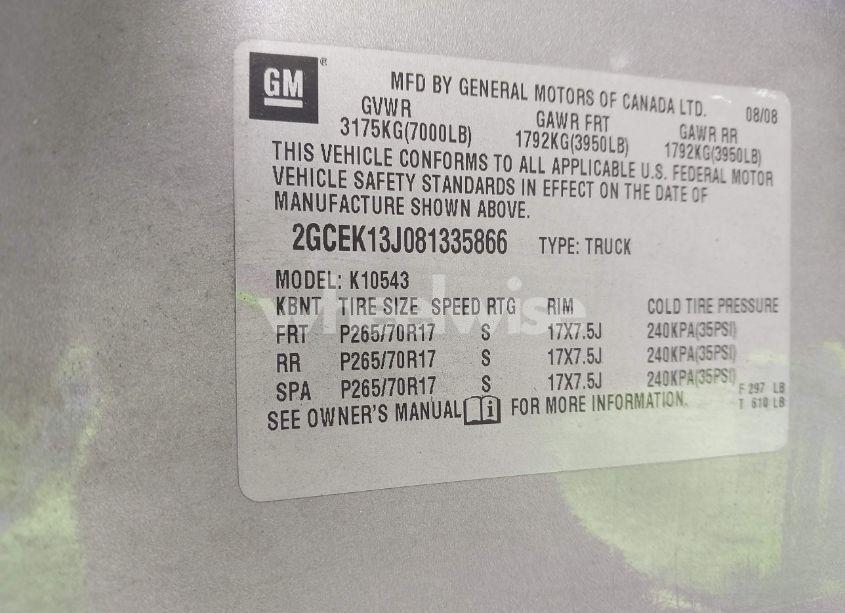 Photo 9 of 2008 Chevrolet Silverado 1500 LT1 (VIN 2GCEK13J081335866)