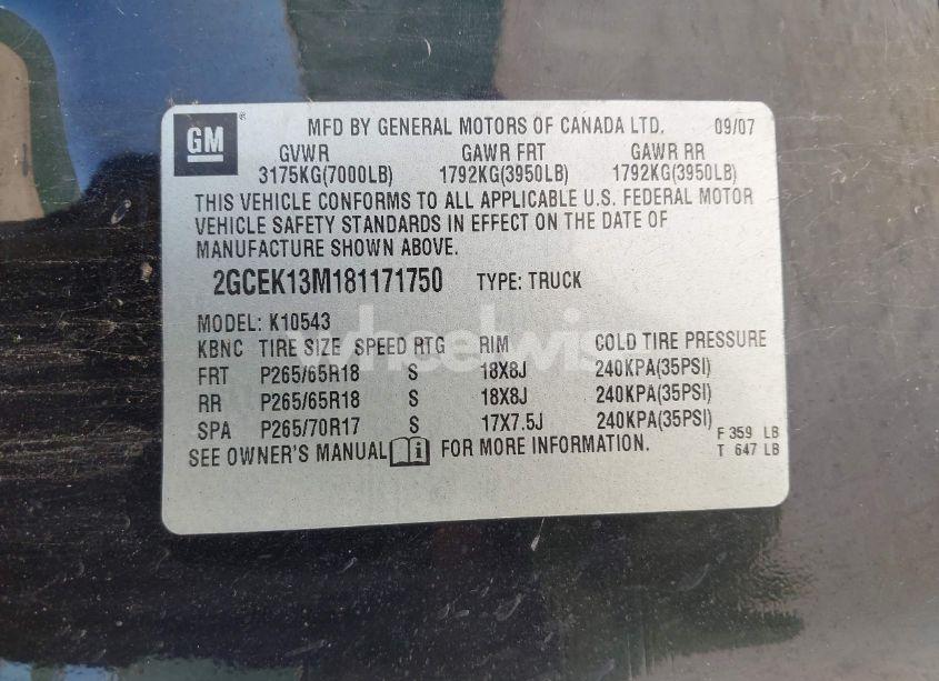 Photo 9 of 2008 Chevrolet Silverado 1500 LT1 (VIN 2GCEK13M181171750)