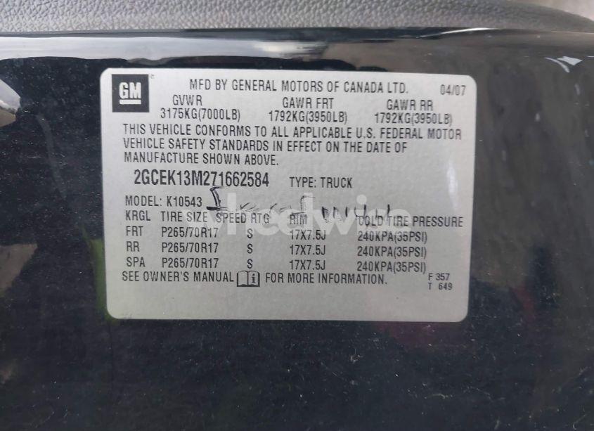 Photo 9 of 2007 Chevrolet Silverado 1500 LT1 (VIN 2GCEK13M271662584)