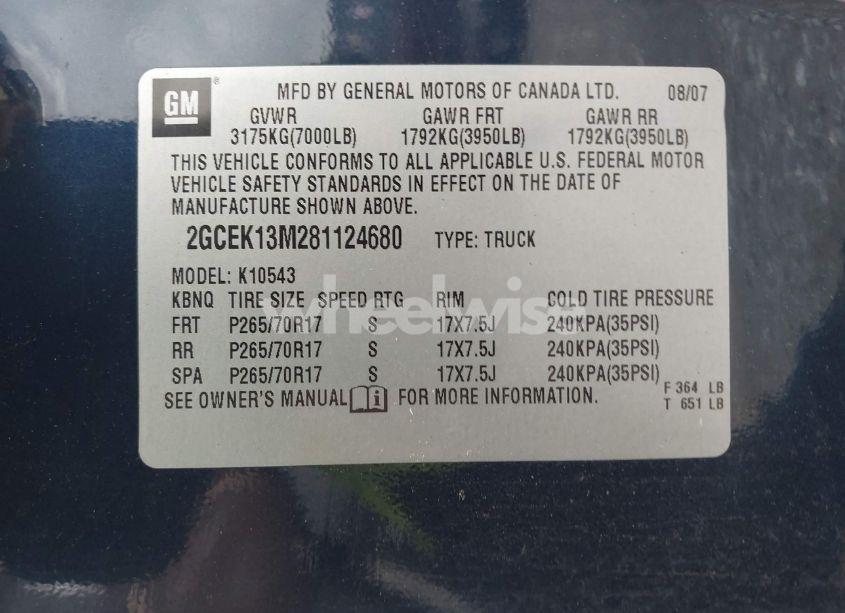 Photo 9 of 2008 Chevrolet Silverado 1500 LT1 (VIN 2GCEK13M281124680)