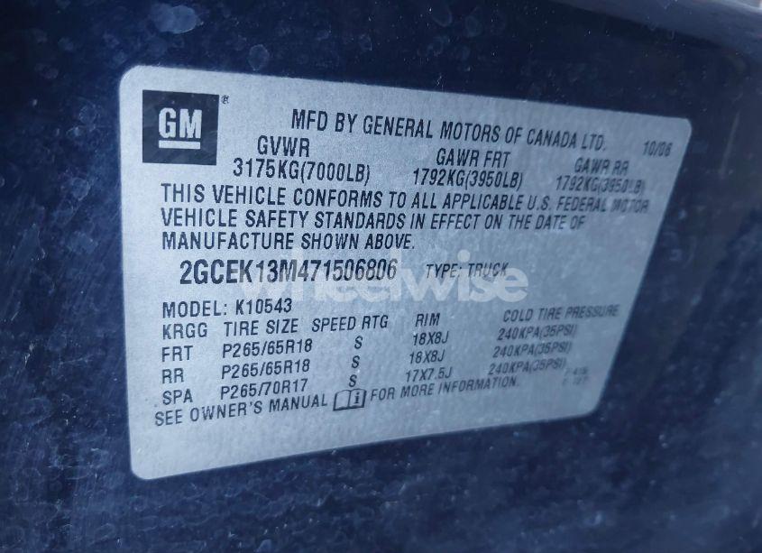 Photo 9 of 2007 Chevrolet Silverado 1500 LTZ (VIN 2GCEK13M471506806)