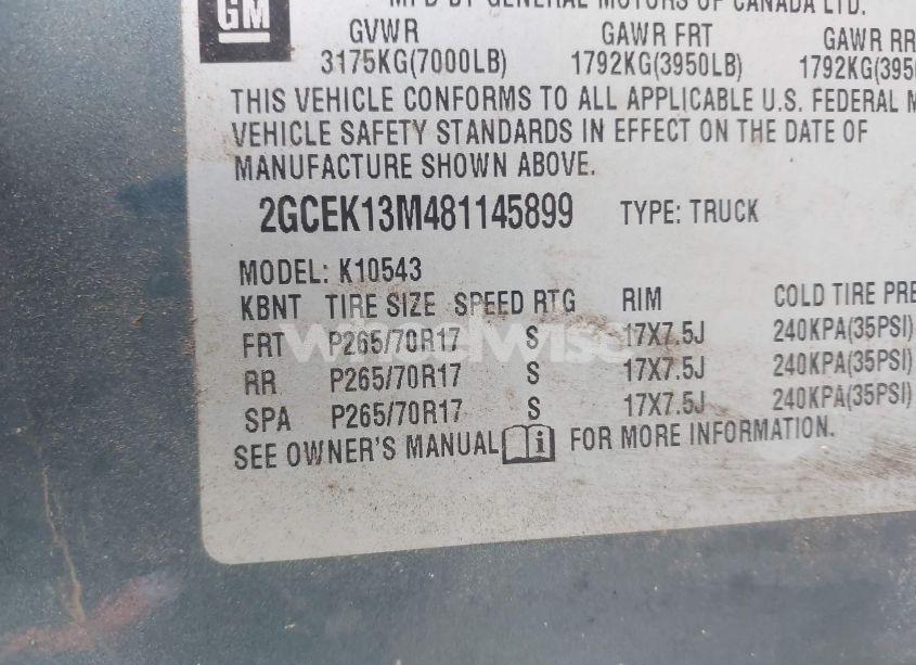 Photo 9 of 2008 Chevrolet Silverado 1500 LT1 (VIN 2GCEK13M481145899)