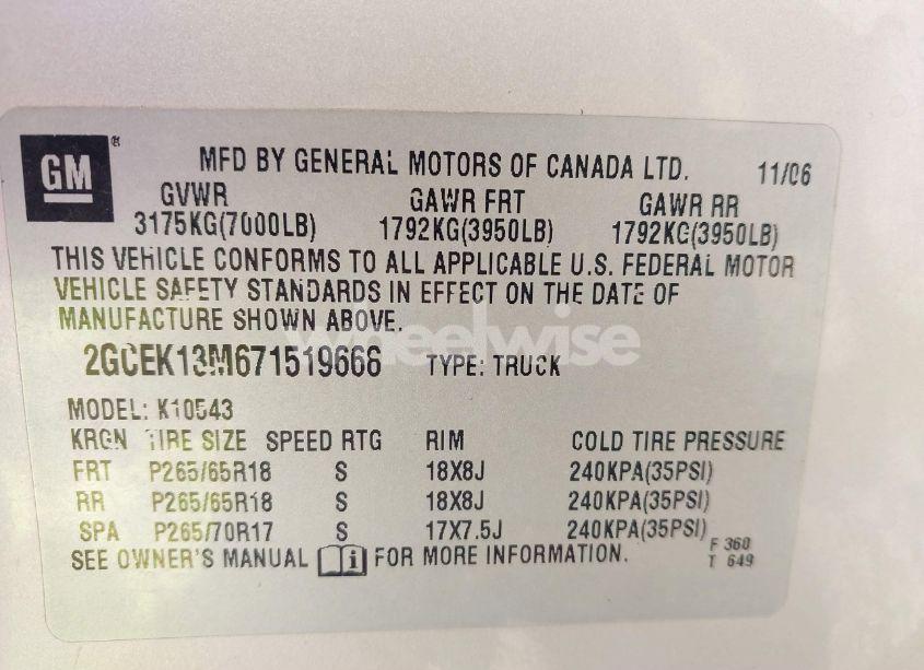 Photo 9 of 2007 Chevrolet Silverado 1500 LT1 (VIN 2GCEK13M671519668)