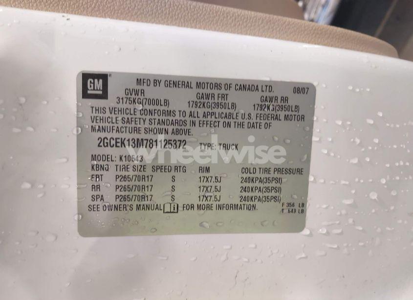 Photo 9 of 2008 Chevrolet Silverado 1500 LT1 (VIN 2GCEK13M781125372)