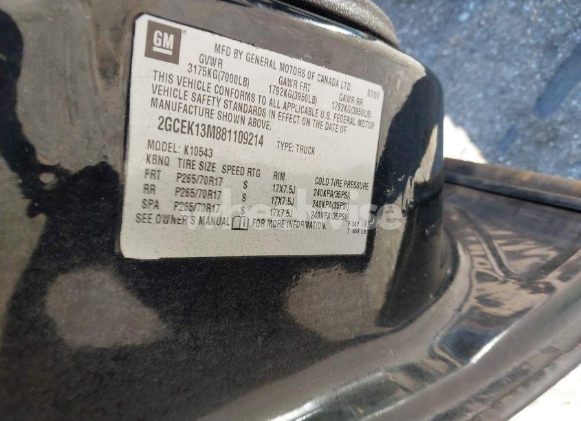 Photo 9 of 2008 Chevrolet Silverado 1500 LT1 (VIN 2GCEK13M881109214)