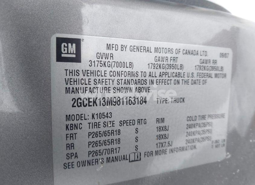 Photo 9 of 2008 Chevrolet Silverado 1500 LT1 (VIN 2GCEK13M981163184)