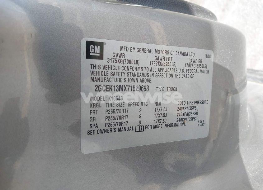Photo 9 of 2007 Chevrolet Silverado 1500 LT1 (VIN 2GCEK13MX71529698)
