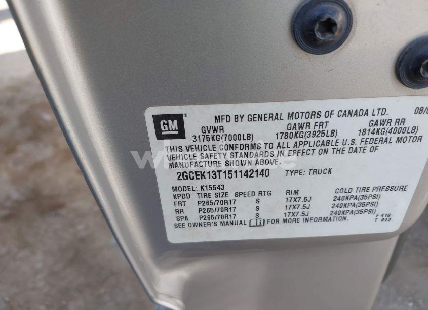 Photo 9 of 2005 Chevrolet Silverado 1500 Z71 (VIN 2GCEK13T151142140)