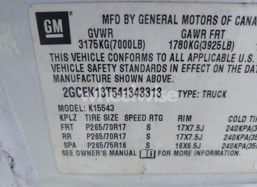 Photo 9 of 2004 Chevrolet Silverado 1500 Z71 (VIN 2GCEK13T541343313)