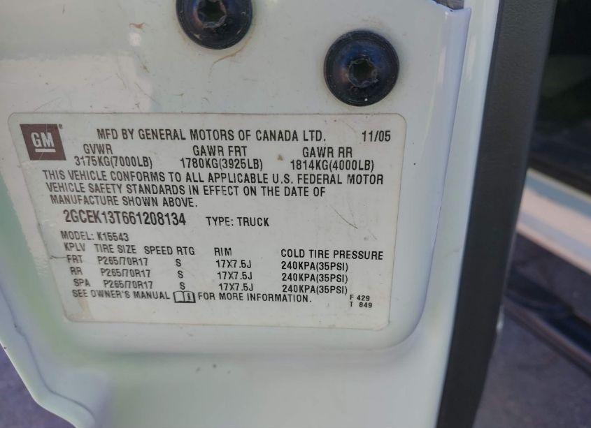 Photo 9 of 2006 Chevrolet Silverado 1500 LT2 (VIN 2GCEK13T661208134)