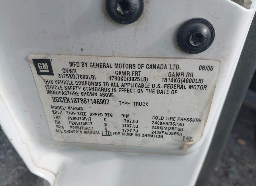 Photo 9 of 2006 Chevrolet Silverado 1500 LT1 (VIN 2GCEK13T861148907)