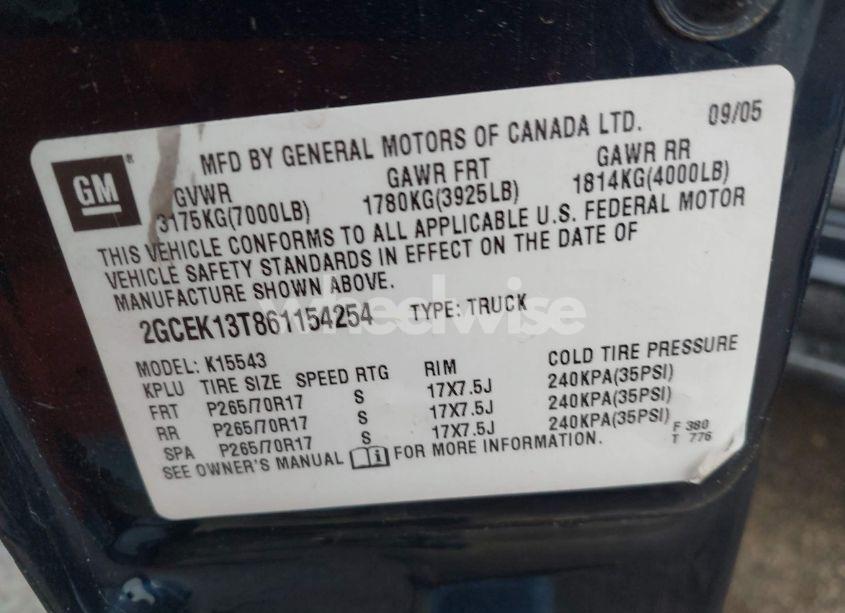 Photo 9 of 2006 Chevrolet Silverado 1500 LT1 (VIN 2GCEK13T861154254)