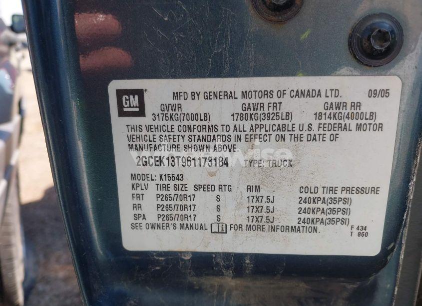 Photo 9 of 2006 Chevrolet Silverado 1500 LT2 (VIN 2GCEK13T961173184)