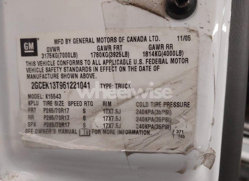 Photo 9 of 2006 Chevrolet Silverado 1500 LT1 (VIN 2GCEK13T961221041)