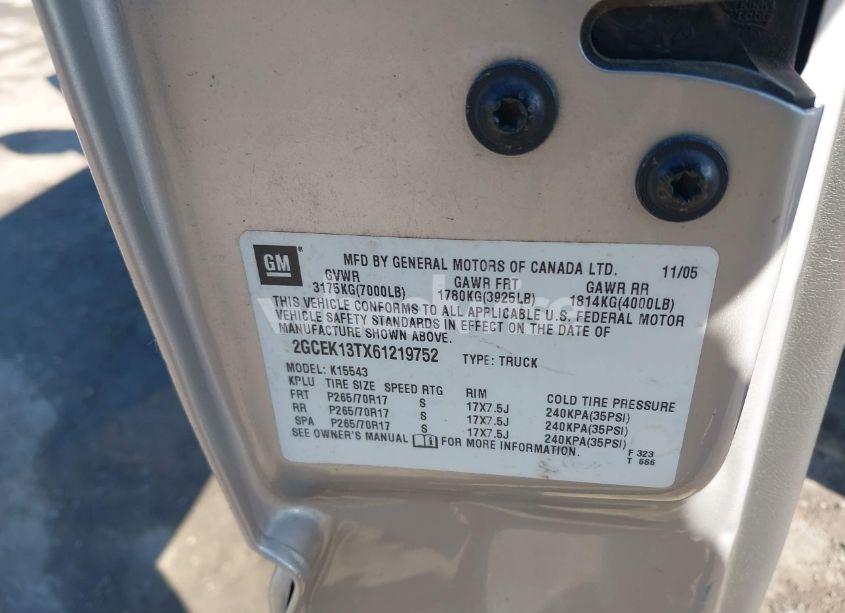 Photo 9 of 2006 Chevrolet Silverado 1500 LT1 (VIN 2GCEK13TX61219752)