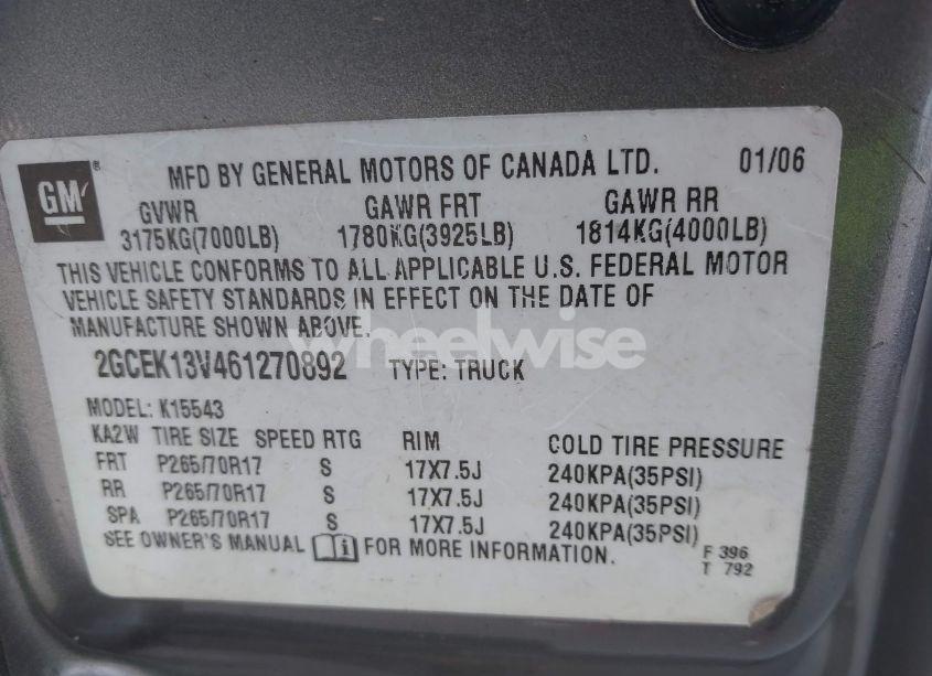 Photo 9 of 2006 Chevrolet Silverado 1500 LS (VIN 2GCEK13V461270892)