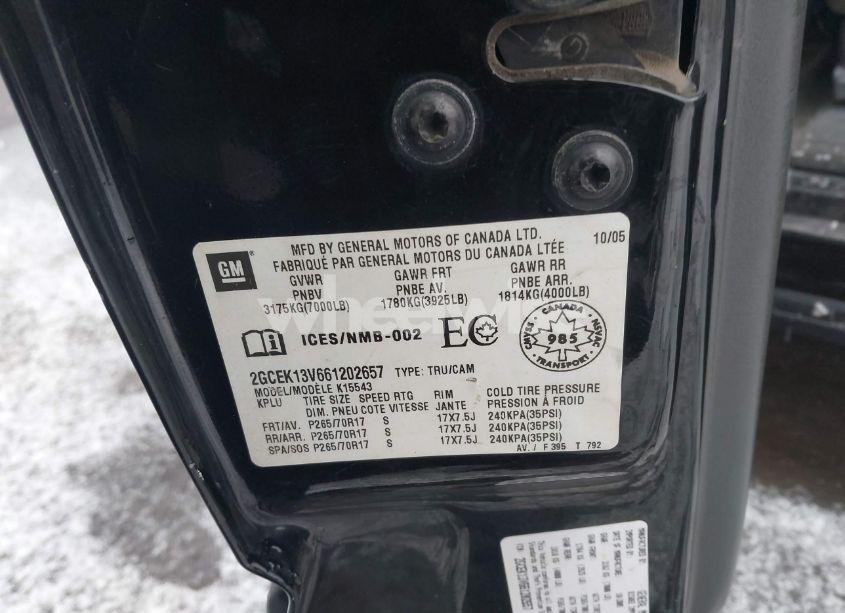 Photo 9 of 2006 Chevrolet Silverado 1500 LS (VIN 2GCEK13V661202657)