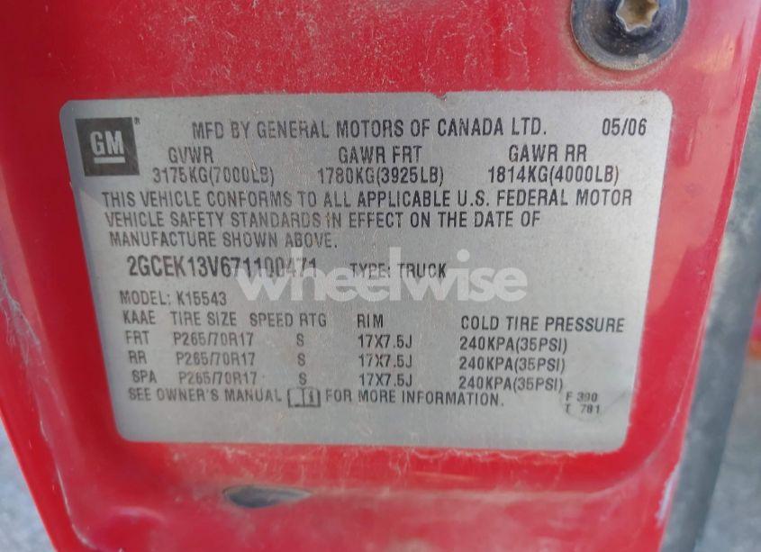 Photo 9 of 2007 Chevrolet Silverado 1500 CLASSIC LS (VIN 2GCEK13V671100471)