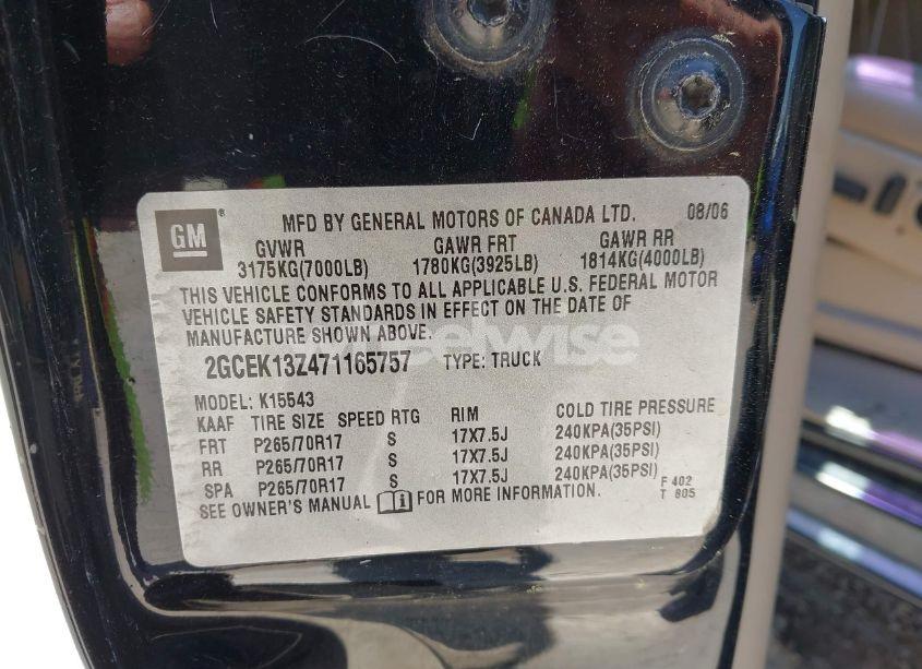 Photo 9 of 2007 Chevrolet Silverado 1500 CLASSIC LT3 (VIN 2GCEK13Z471165757)