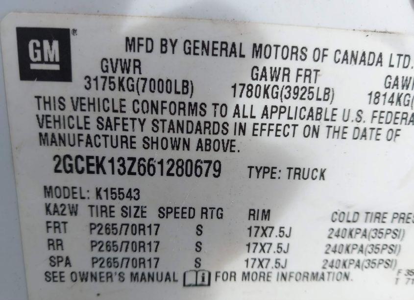 Photo 9 of 2006 Chevrolet Silverado 1500 LT1 (VIN 2GCEK13Z661280679)